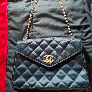 Vintage chanel satin crossbody